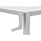 Homeroots Adjustable White and Gray Wood and Metal Sled Computer Desk 490021 - alternate 8