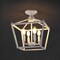 Jonathan Y Plains 12" 4-Light Modern Farmhouse Metal Open-Frame Pagoda LED Semi Flush Mount Mini Lantern, White JYL7610E - alternate 11