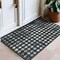 World Rug Gallery Geometric Distressed Abstract Washable Non Slip Area Rug 2 ft x 3 ft Black WR69BLACK2X3 - alternate 1