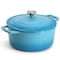 Megachef 5 Quarts Round Enameled Cast Iron Casserole with Lid in Blue MG-CR25AB - alternate 8