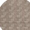 Homeroots 8' Brown And Beige Round Geometric Washable Indoor Outdoor Area Rug 594985 - alternate 3