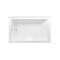 Kingston Brass 60-Inch Acrylic Rectangular 3-Wall Alcove Tub Combo with Waste and Overflow Drain, Left Hand Drain CVTAP603622L1 - alternate 4