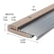 M-D Building Products 4-9/16 in. x 1-1/8 in. x 73 in. Silver Adjustable Aluminum & Hardwood Threshold 76281 - alternate 3