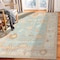 Homeroots 8' X 10' Blue and Orange Floral Stain Resistant Indoor Outdoor Area Rug 531498 - alternate 7