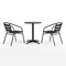 Flash Furniture Lila 23.5in Black Round Aluminum Indoor-Outdoor Table Set with 2 Black Slat Back Chairs TLH-ALUM-24RD-017BK2-GG - alternate 15