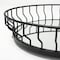 Homeroots 20in Black Round Metal Indoor Outdoor Serving Tray With Handles 376051 - alternate 6