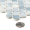Andova Tiles Pixie Wave Blue 3/4-in. Penny Round Fabric Look Matte Glass Wall & Floor Mosaic Tile ANDPIX227 - alternate 5