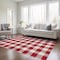 Homeroots 8' X 10' Red And Ivory Plaid Washable Indoor Outdoor Area Rug 595430 - alternate 7