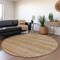 Homeroots 8' Terra Cotta And Rust Round Striped Washable Indoor Outdoor Area Rug 615388 - alternate 5