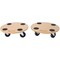 Edendirect Heavy Duty Wood Furniture Dolly with Wheels, 500 lbs Capacity 2pcs 15in Round Platform ED-W46577452 - alternate 8