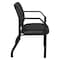 Office Star Products Big and Tall Guest Chair in Black Faux Leather with soft PU Arms, Sturdy Black Metal Chair 55052B-U6 - alternate 6