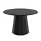 Homeroots 46" Black Solid Wood Pedestal Base Round Top Dining Table 721061 - alternate 1