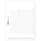 Tabbies LETTER INDEX DIVIDER SHEETS, 7-HOLE PUNCHED, WHITE, 11"H x 8-1/2"W, 100 DIVIDERS 53018 - alternate 1