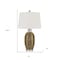 Homeroots 29" Brown Metal Table Lamp With Off White Empire Shade 524706 - alternate 3