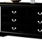 Homeroots 60" Black Solid and Manufactured Wood Six Drawer Double Dresser 490455 - alternate 6