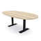 Skutchi Designs 6 Person Conference Table With Power Unit | 6' Boval Table | Harmony Series HAR-BOVL-48X72-T.BK-K525-NA - alternate 1