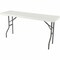 Iceberg Rectangle Folding Table, 72" W, 18" L, 29" H, Platinum Top, Blow-Molded High-Density Polyethylene 65363 - alternate 1