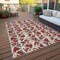 Homeroots 3' X 5' Burgundy And Ivory Abstract Washable Indoor Outdoor Area Rug 614137 - alternate 7
