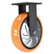 Vestil Polyurethane Rigid Caster 8 In. Diameter x 2 In. Width 925 Lb. Capacity Orange/Silver CST-E6-8X2PUP-R - alternate 1