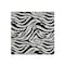 Homeroots 12" Black And White Zebra Iron And Resin Square Hanging Wall Tile 375919 - alternate 1