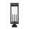 Z-Lite Nova 4 Light Outdoor Pier Mounted Fixture, Black/Clear, 10.5 In W x 29.25 In H 5018PHBS-SQPM-BK - alternate 5