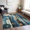 Homeroots 3' X 5' Blue Ivory And Copper Geometric Washable Indoor Outdoor Area Rug 604500 - alternate 6