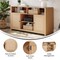 Flash Furniture Malaki 58 Inch Buffet Sideboard w/2 Soft Close Drs and Cntr Shelf, up to 65in. TV's, Natural/Rattan EV-ET8114-ZZ-NAT-GG - alternate 10