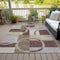 Homeroots 5' X 8' Brown And Ivory Geometric Washable Indoor Outdoor Area Rug 612564 - alternate 8