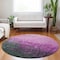 Homeroots 8' Blush And Dark Gray Round Ombre Washable Indoor Outdoor Area Rug 602859 - alternate 7