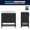 Flash Furniture Vega 36in. Vanity w/Sink, Blk Hardware, Soft Close, Open Shelf & 3 Drawers, Carrara Marble, Blk/Wht FS-VEGA36-KD-BK-GLD-HDBLK-GG - alternate 9