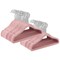 Elama Home 50 Piece Kids Non-Slip Velvet Cloths Hangers with Notched Shoulders in Pink 750124336M - alternate 8