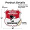 Signmission Private Property Shield Sign No Trespass, 18 Inch X 18 Inch, Vinyl Decal SHI-D-18-448 - alternate 5