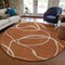 Homeroots 8' Copper And Ivory Round Abstract Washable Indoor Outdoor Area Rug 597507 - alternate 8