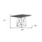 Homeroots 48" Taupe And Silver Metal Dining Table 332591 - alternate 3