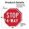 Signmission Stop 4-way, 10 inch X 10 inch, Vinyl Decal, 2PK OC-D-2PACK-10-8 - alternate 4