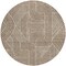 Homeroots 8' Brown And Beige Round Abstract Washable Indoor Outdoor Area Rug 594913 - alternate 8