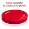 Smarty Had A Party 7.5" Solid Red Holiday Round Disposable Plastic Appetizer/Salad Plates (120 Plates), 120PK 117R-CASE - alternate 7