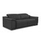 Homeroots 86" Dark Gray Italian Leather USB Reclining Sofa With Silver Legs 476524 - alternate 7