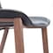 Homeroots Set of Two 30" Black And Brown Faux Leather And Steel Bar Height Bar Chairs 555686 - alternate 6