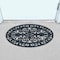 Amerihome Oval Shape Decorative Scrollwork Rubber Entry Mat 18 x 30 in. -  2 Piece Set RMATOV2PK - alternate 4