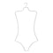 Nahanco 30in Chrome Wire Ladies Body Shape Swimwear/Bikini Hanger, 12PK BFWC12 - alternate 1