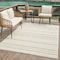 Homeroots 4' X 6' Cream and Beige Striped Distressed Indoor Outdoor Area Rug 558802 - alternate 7