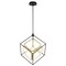 Vaxcel Anson 1L Integrated LED Geometric Matte Black and Gold Contemporary Pendant Light P0413 - alternate 1