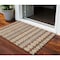 Homeroots 3' X 5' Chocolate And Taupe Quatrefoil Washable Indoor Outdoor Area Rug 583216 - alternate 1