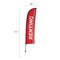 Showdown Displays 13 Ft  Premium Blade Sail Sign Kit (Double-Sided With Ground Spike Base) - Renting Red 908120-007 - alternate 5