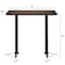 Flash Furniture 48" x 30" Tabletop, Seamless Surface Technology, Dark Brown and 5" x 22" Black Bar Height T-Bases ST-REC3048-WBR-T0522B-GG - alternate 8