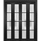 Sartodoors Sliding Closet Double Bi-fold Doors Planum 2132 Black Solid Core Modern Interior PLANUM2132DBF-BLK-72 x 84 (4* 18x84) - alternate 1