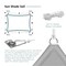 Wrightmaster 8 ft. x 8 ft. Square Heavy Weight Sun Shade Sail in Light Grey, 95% UV Blockage Patio and Pool Cover ZR-0808LGY - alternate 8