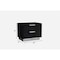 Homeroots 21" Black Wood Two Drawer Nightstand 370741 - alternate 8