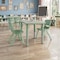 Flash Furniture 2 PC Plastic Activity Table and 2 Chairs Set, 10.5 inSeat Height-Sage YU-YCY-098-0032-RECT-TBL-SAGE-GG - alternate 1